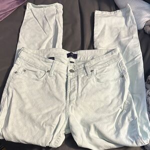 NYDJ Light Blue Textured Ankle Jeans